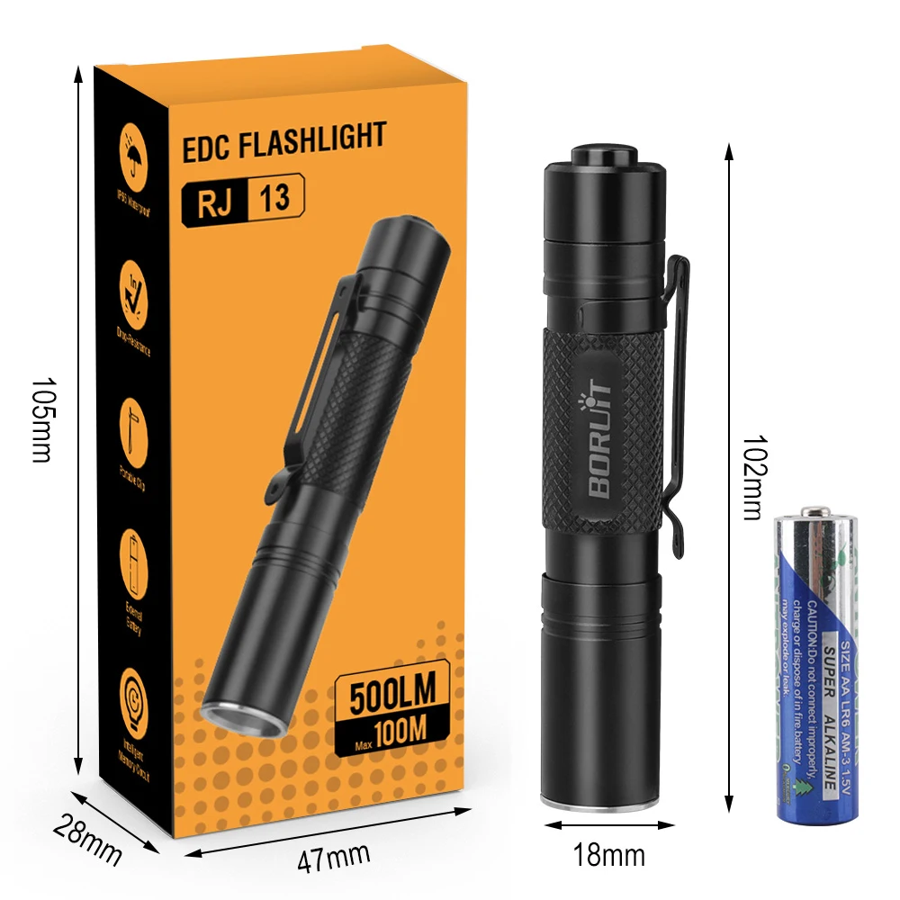 

BORUiT RJ13 EDC-фонарь 500 лм