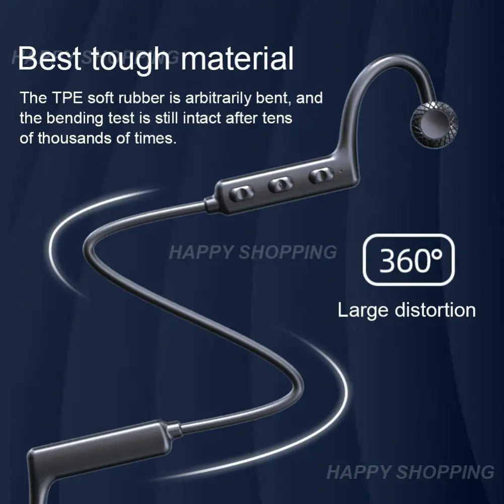 

Bone Conduction Earphone Portable With Microphone Tws Headset Headphone Sport Earbuds 130mah Waterproof