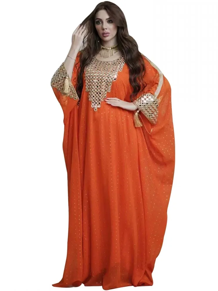 

Women Boubou Africain Femme 2022 African Print Dashiki Clothes Dress Batwing Sleeve Ankara Girl Party Dress Muslim Fashion Abaya