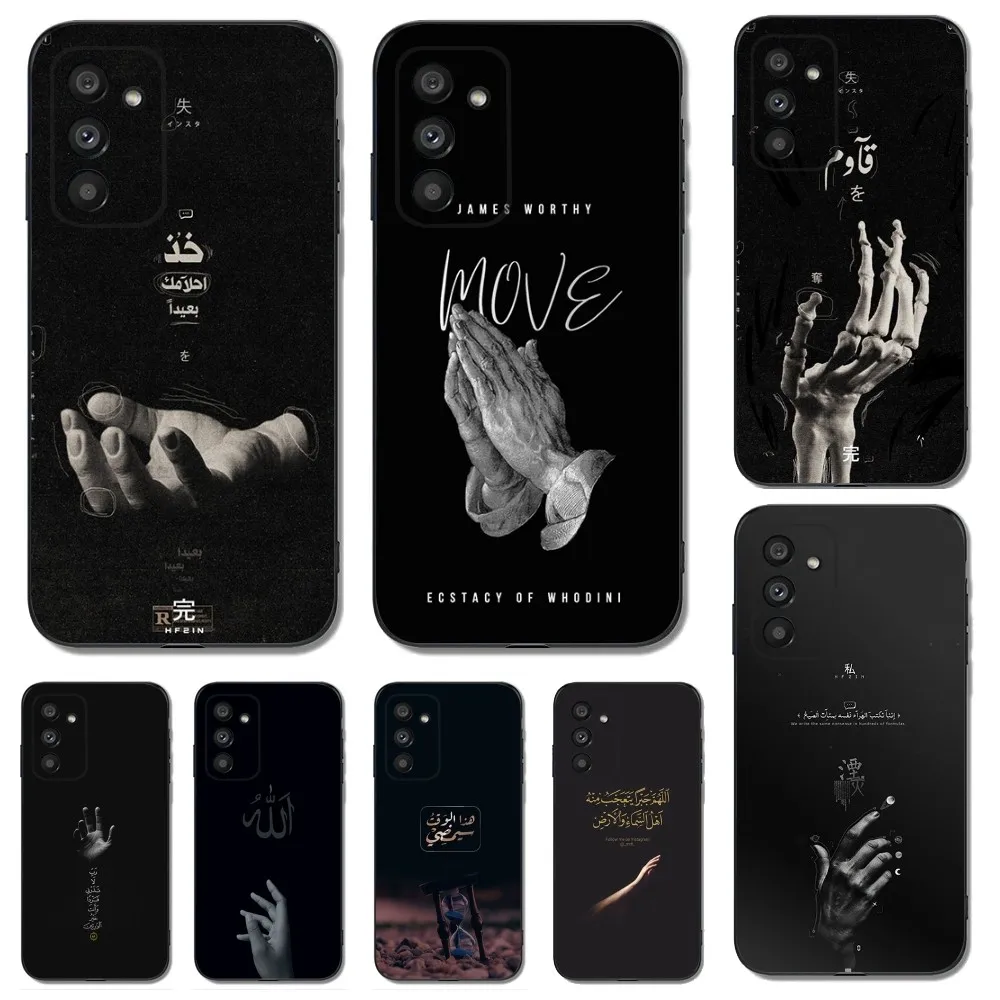 Чехол для телефона Tanha Dil на Коране Samsung Galaxy A13 A21s A22 A31 A32 A52 A53 A71 A80 A91 мягкий черный