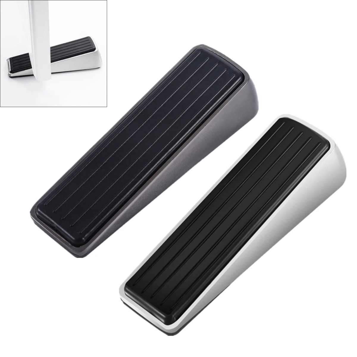 

Heavy Duty Door Stop Wedge Strongest Door Stopper Hardware for Bottom Door Stainless Steel Rubber Keep Door Open Wall Protectors
