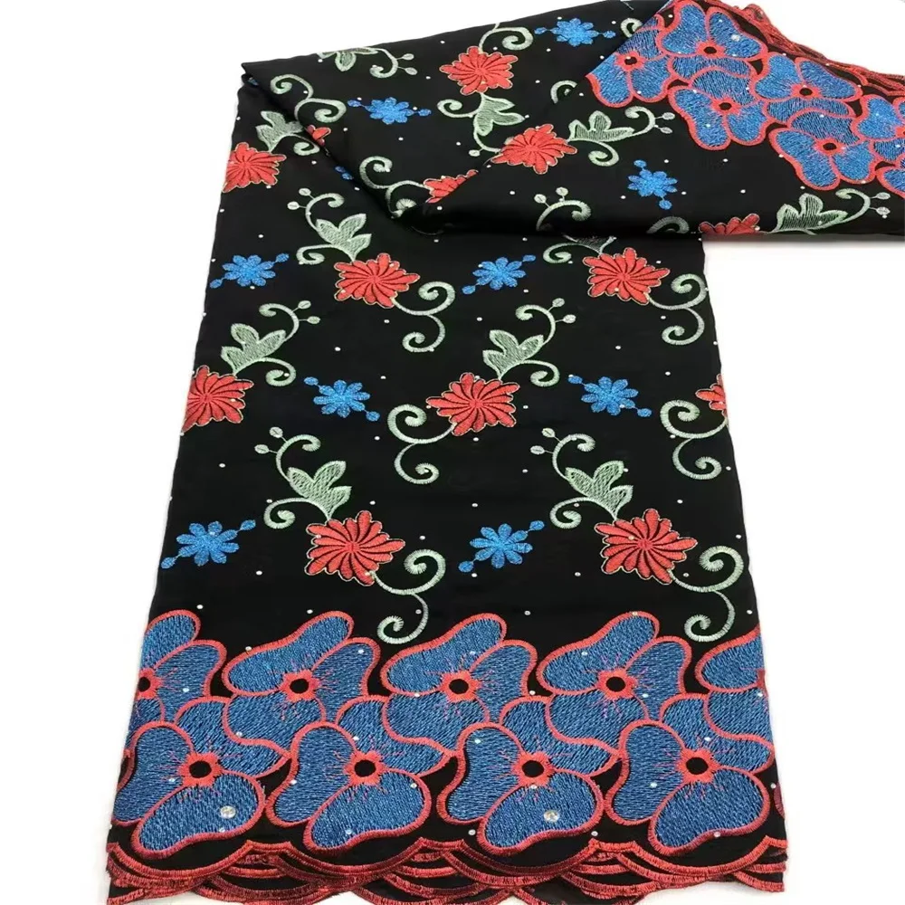 

Новейшая швейцарская вуаль кружева в Швейцарии кружевная ткань с камнями 2023 Высококачественная хлопковая африканская кружевная ткань для женщин