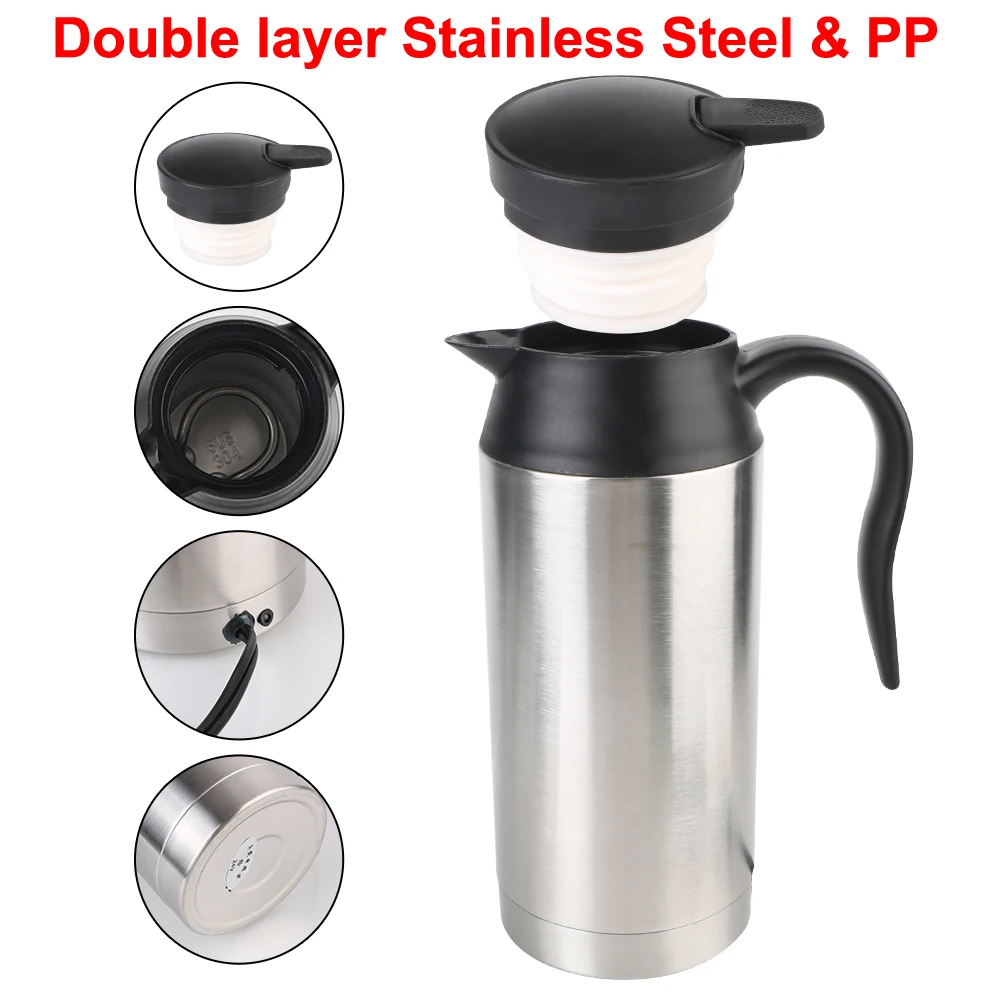 Термокружка для воды кофе молока автомобильная нагревательная чашка из