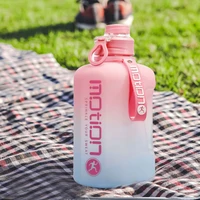 sports water bottle large capacity water cup outdoor fitness portable straw big water bottle plastic ton barrel