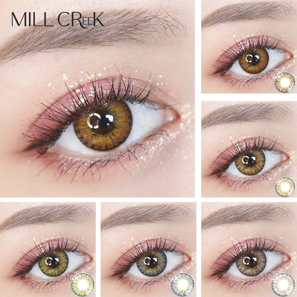

Hot Sale 1 Pair Color Contact Lenses for Eyes with Eye Contact Prescription Myopia Lenses Eyes Decoration Cosmetics Accessories