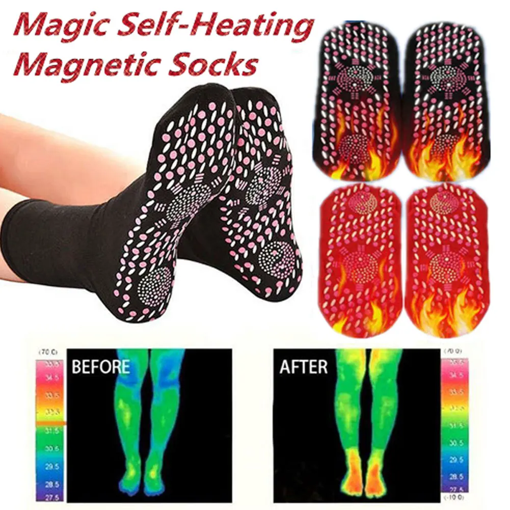

Good Healthy Tourmaline Magnetic Socks Self Heating Therapy Socks Warm Healthcare Unisex