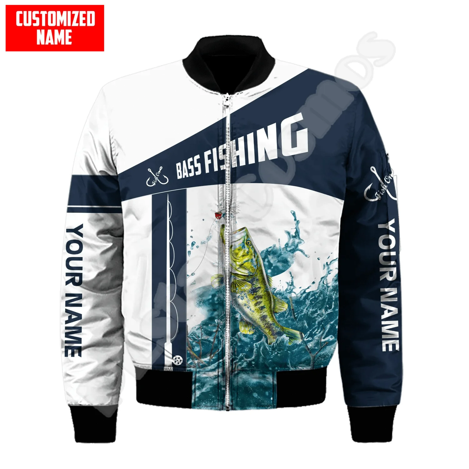 

Зимнее теплое пальто с рисунком рыбалки Фишера и татуировкой, 2 шт.