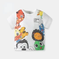 2022 new kids summer clothes boys graphic tee cartoon animal childrens t shirt