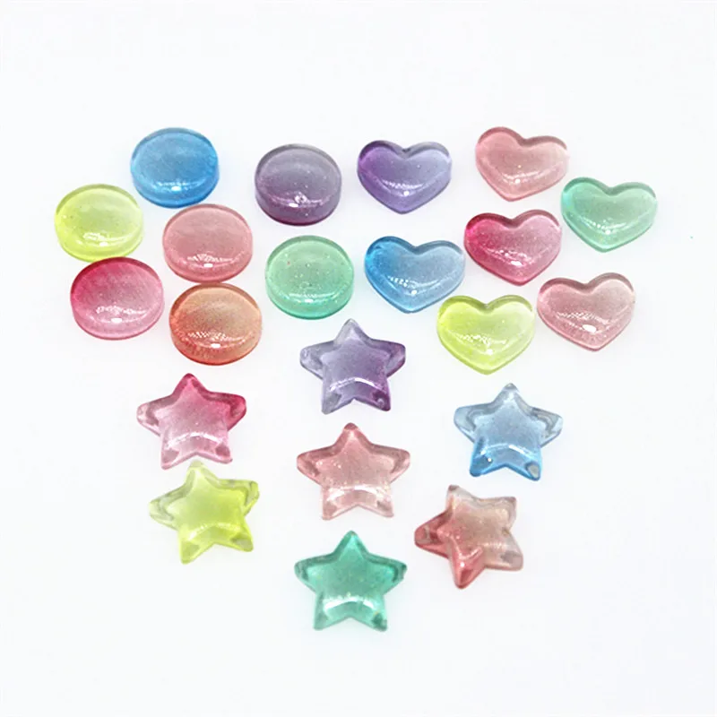 20 шт. разноцветные кабошоны из смолы с плоским основанием