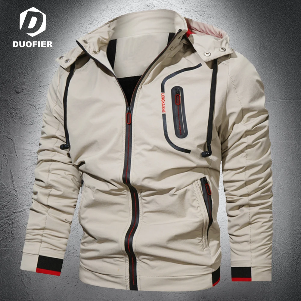 

Осенняя мужская куртка, новинка 2022, тактические повседневные утепленные пальто в стиле милитари, Модная приталенная ветровка-бомбер, куртк...