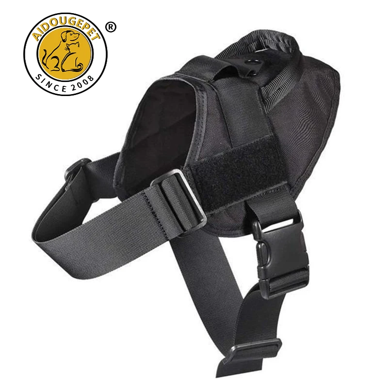 

Dog Training Vest Heavy Duty Adjustabable Military Tactica Dog Harness with Soft Handle for Large Small Dogs No Pull Service