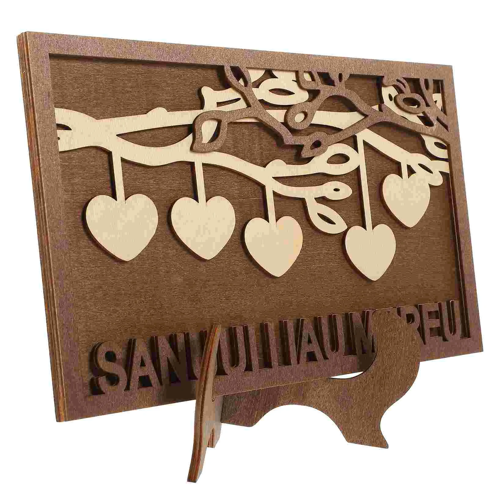 

DIY Wooden Family Friends Name Birthday Board Plaque Heart Designed Home Ornament