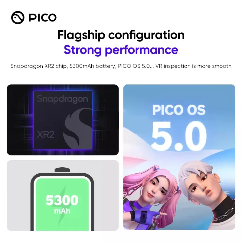 Фото Новейшие очки Pico 4 VR, все в одном, виртуальная реальность, смотреть телевизор, 4K дисплей, 8 ГБ, VR гарнитура, играть в паровые VR игры 2022 №5