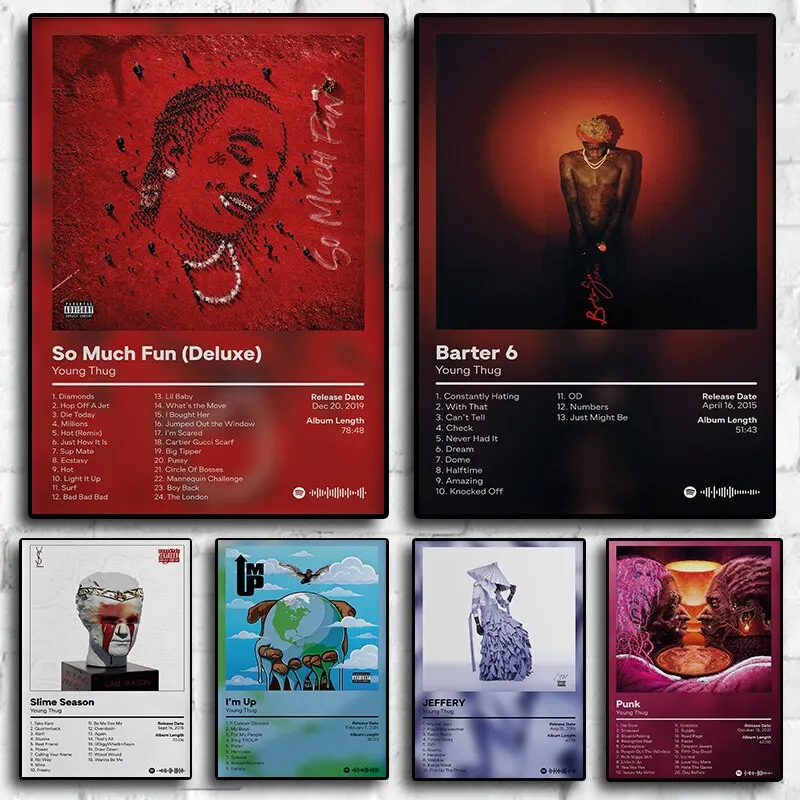 Плакат В Стиле Хип-хоп-рок Молодого Художника Джеффри Слиз Холст С Принтом