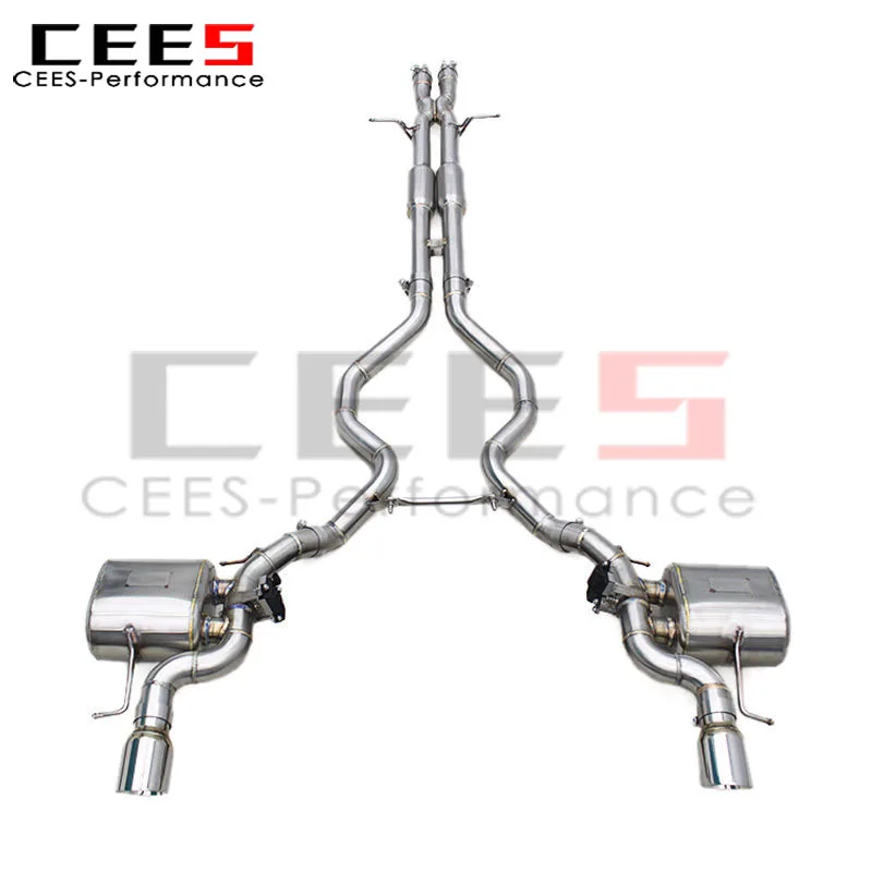 Фото Выхлопная система CEES с клапанами для Land Rover Range Rover Sport SE V6 3.0T 2013+ Supersport X Pipes, резонаторная средняя труба, глушитель №4