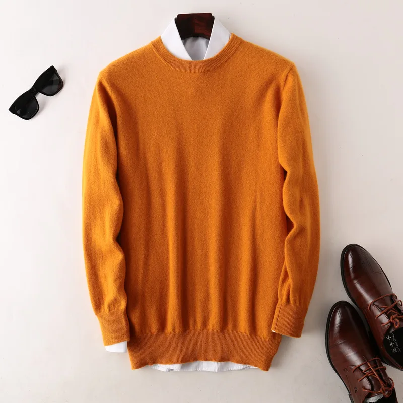 

2022 Cotton Blend Pullover Men Jumper 2022 Autumn Winter All-match Warm Clothes Jersey Hombre Pull Homme Knitted Sweater