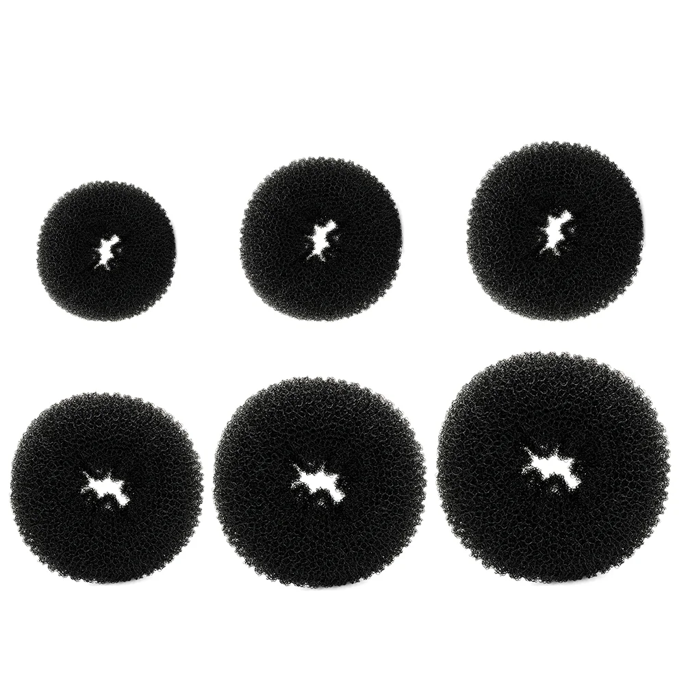 

Hair Donut Bun Maker Set Styling Tool with Comb Sponge Insert and Ring Holder for Women and Girls