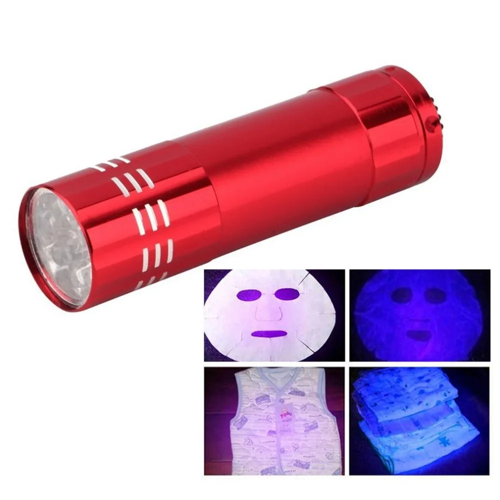 

Mini 9 LED Lights Flashlight UV Lamp New Portable Nail Gel Mask Fast Drying Manicure Tool Nail Dryer
