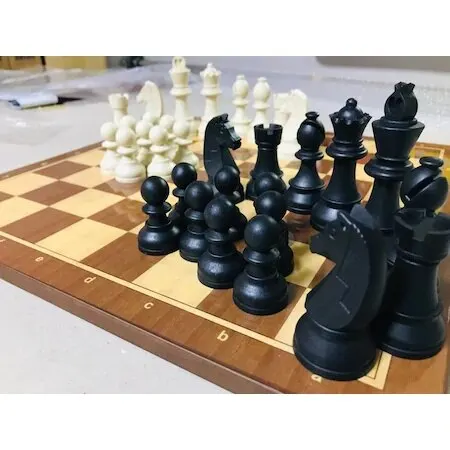 Juego de ajedrez con suelo de madera, 38x38cm, alta calidad, Internacional