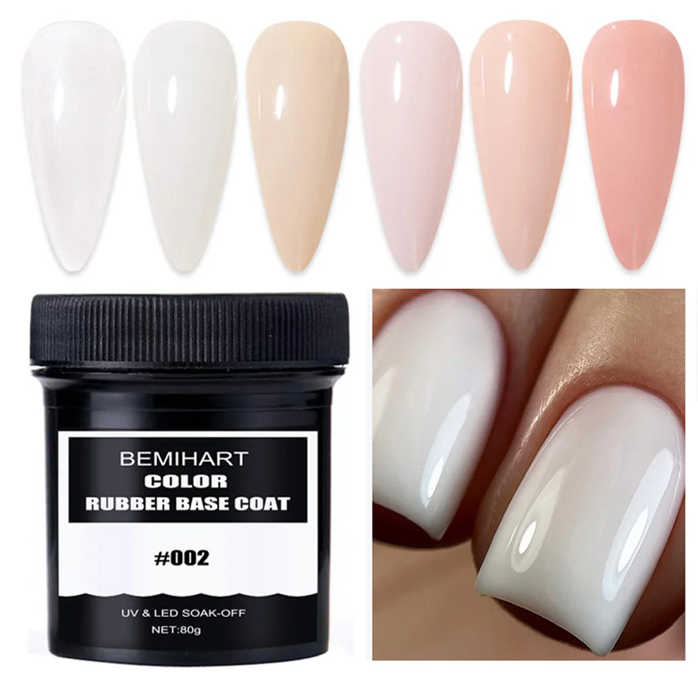 

BEMIHART Glitter Reflective Rubber Base Gel 80g Weightless Nail Polish Nail Art Semi Permanent Soak Off UV Led Coat Manicure