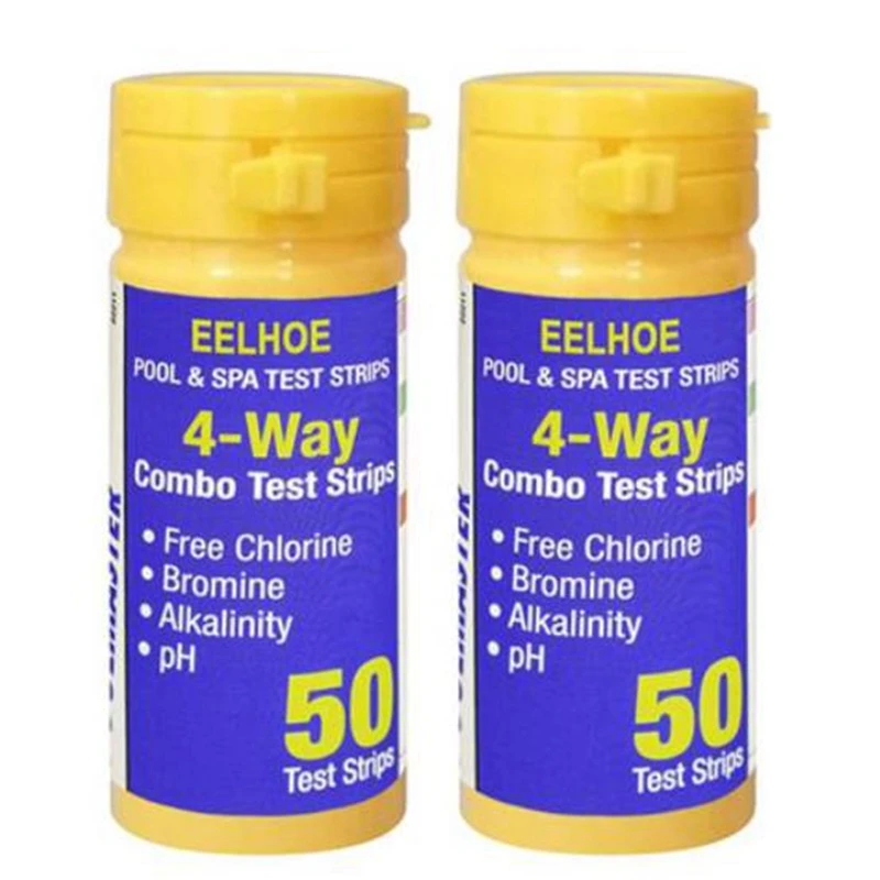

Smart 4-Way Water Test Strips Swimming Pool And Spas Water Test Strip Water Quality PH Total Alkalinity Hardness Test