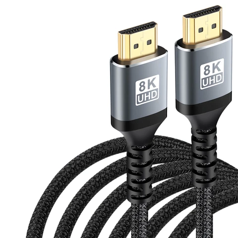 Кабель HDMI 2,1 для ТВ-приставки Xiaomi mi, ноутбука PS4 PS5 Ultra HD, высокоскоростной 8K 60 Гц 4K 120 Гц HDR HDCP 1 м 2 м 3 м 5 м 7 м 1 2 3 5 7 метры