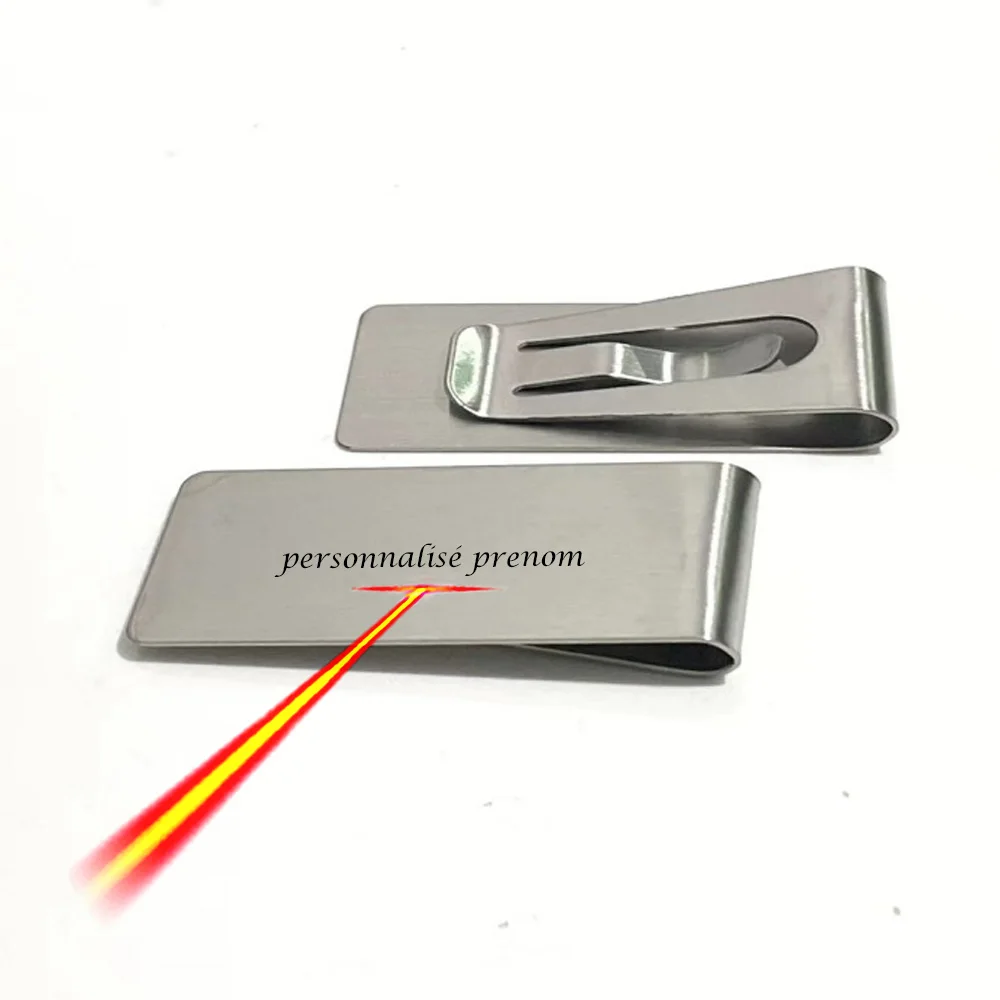 Персонализированный кошелек с гравировкой и зажимом для денег