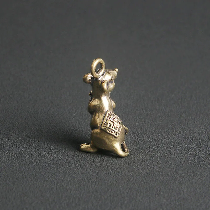 Подвеска из чистой латуни Nafu брелок с мышью двенадцатью фотоэлементами