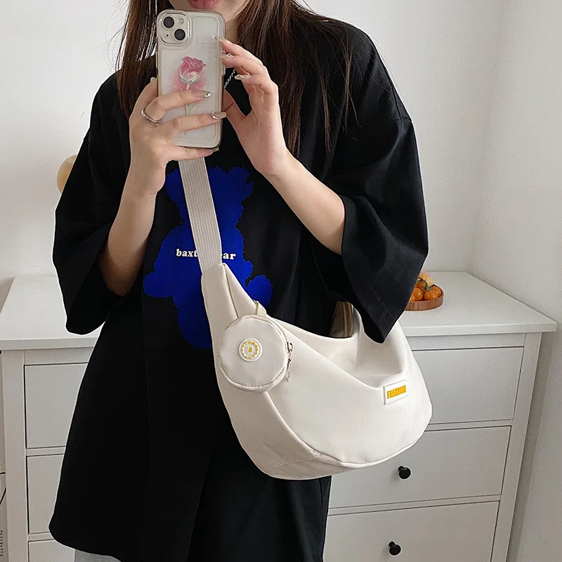 Модные сумки-Хобо через плечо для мужчин и женщин нейлоновый мессенджер на