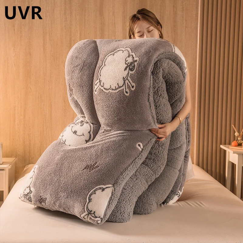 

UVR Snowflake Lamb Velvet Single Quilt Winter Quilt Thickened Warm Quilt Core Not Easy To Deform Double Dormitory Students
