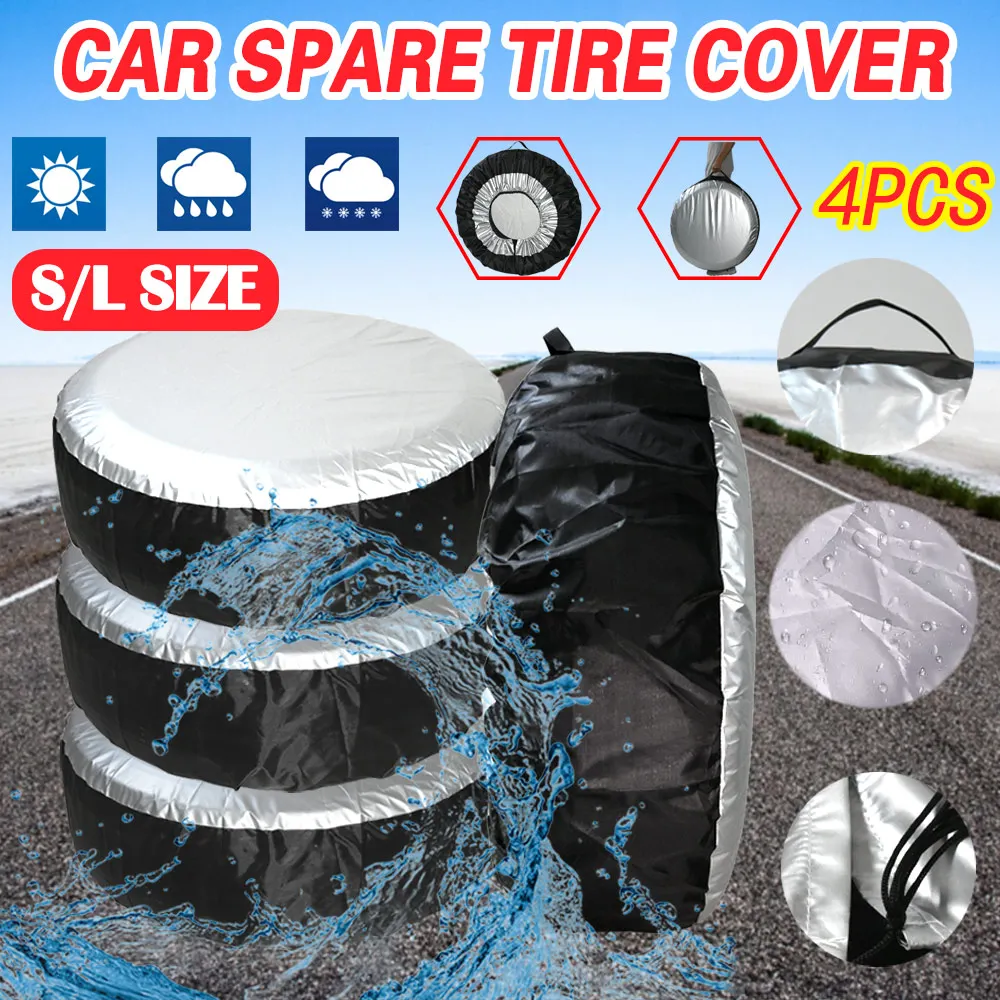 

4 шт., универсальные чехлы для автомобильных шин 13-19 16-20 дюймов