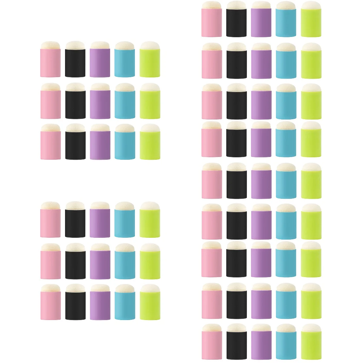 

75 pcs Creative Hand Account Inkpad Printing Sponges Ink Pad Smudge Tools