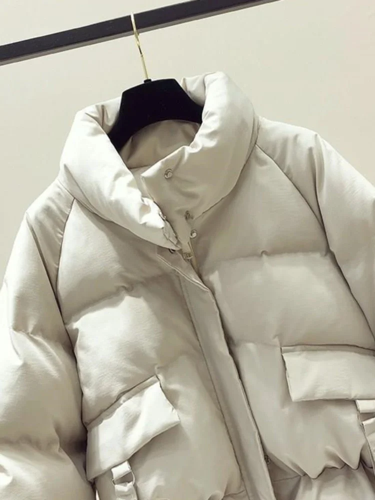 Женская зимняя куртка оверсайз с хлопковой подкладкой