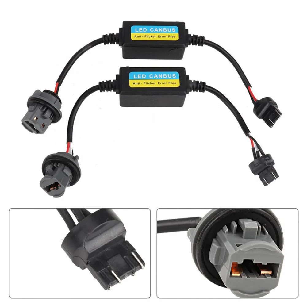 

2Pcs Warning Canceller Load Resistor Decoder T20 T443 LED Turn Signal Canbus Anti Flicker Resistor Interior Car