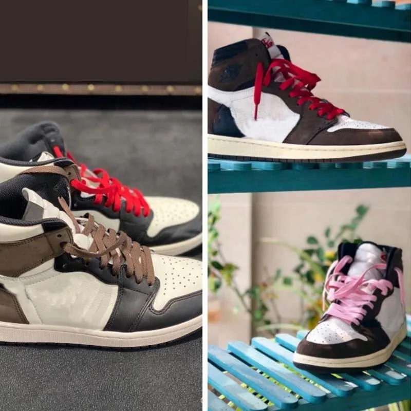 Travis X Pink Series Shoelaces 60-180 Cm Jumpman Basketball Shoes 2021 Flat Type Ropes For Kid Adult Unisex