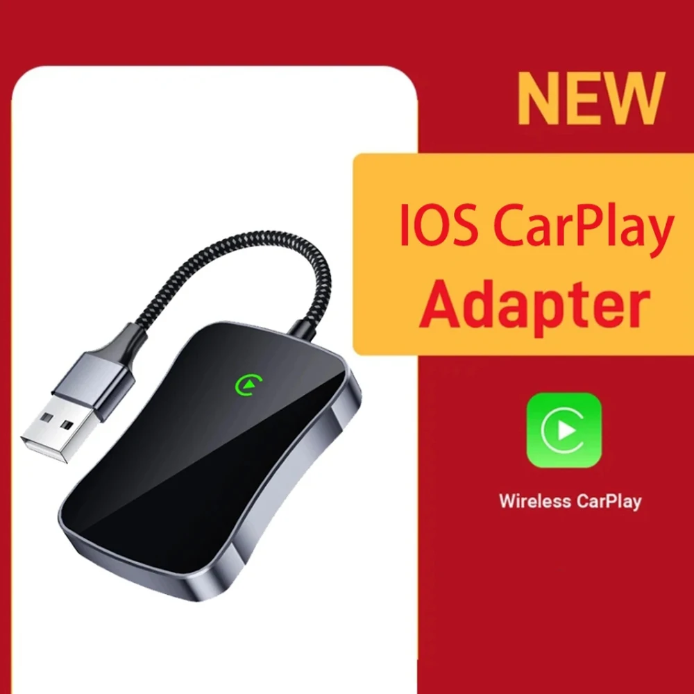 

Беспроводной адаптер 2в1 Carplay для iPhone Apple Автомобильный игровой адаптер USB Проводной к беспроводному Carplay Plug And Play Новый удобный сотовый адаптер