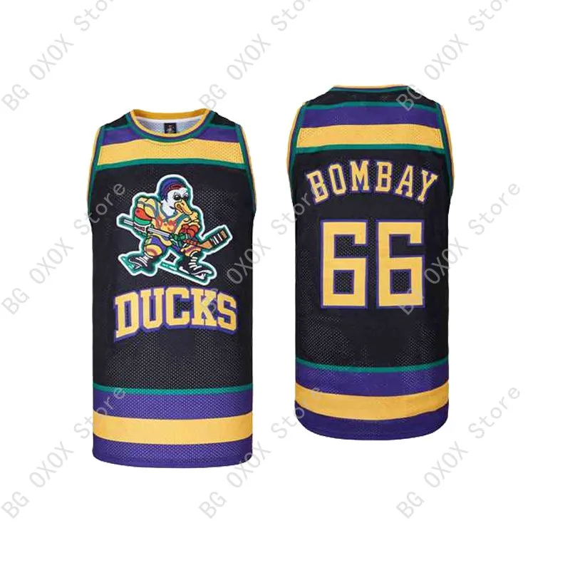 

BG basketball jersey ducks 66 Bombay Jerseys Embroidery sewing ventilate Outdoor sportswear Hip-hop 2022 Black high quality new