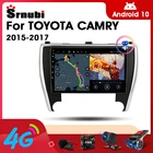 Автомобильное радио Srnubi Android 10 для Toyota Camry 2015-2017, мультимедийный видеоплеер 2 Din, 4G, Wi-Fi, GPS-навигация, головное устройство Carplay