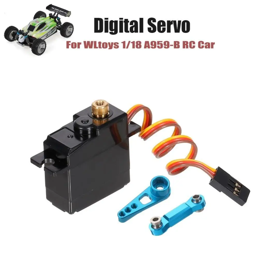 

1/18 Wltoys A959-b Remote Control Car High Torque Digital Steering Gear+Steering Gear Arm+Steering Rod Off-road Vehicle Upgrade