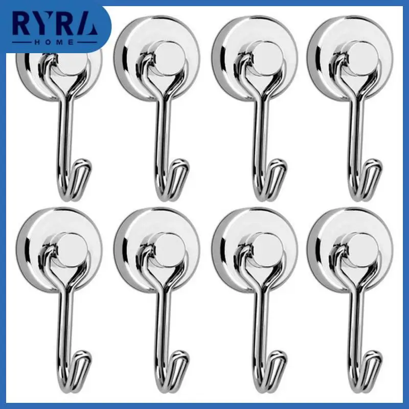 

360 ° Rotary Folding Magnets Hooks Metal Wall Hook For Kitchen Office Bedroom Bathroom Magnetic Hook Nail Free Hook Heavy Duty