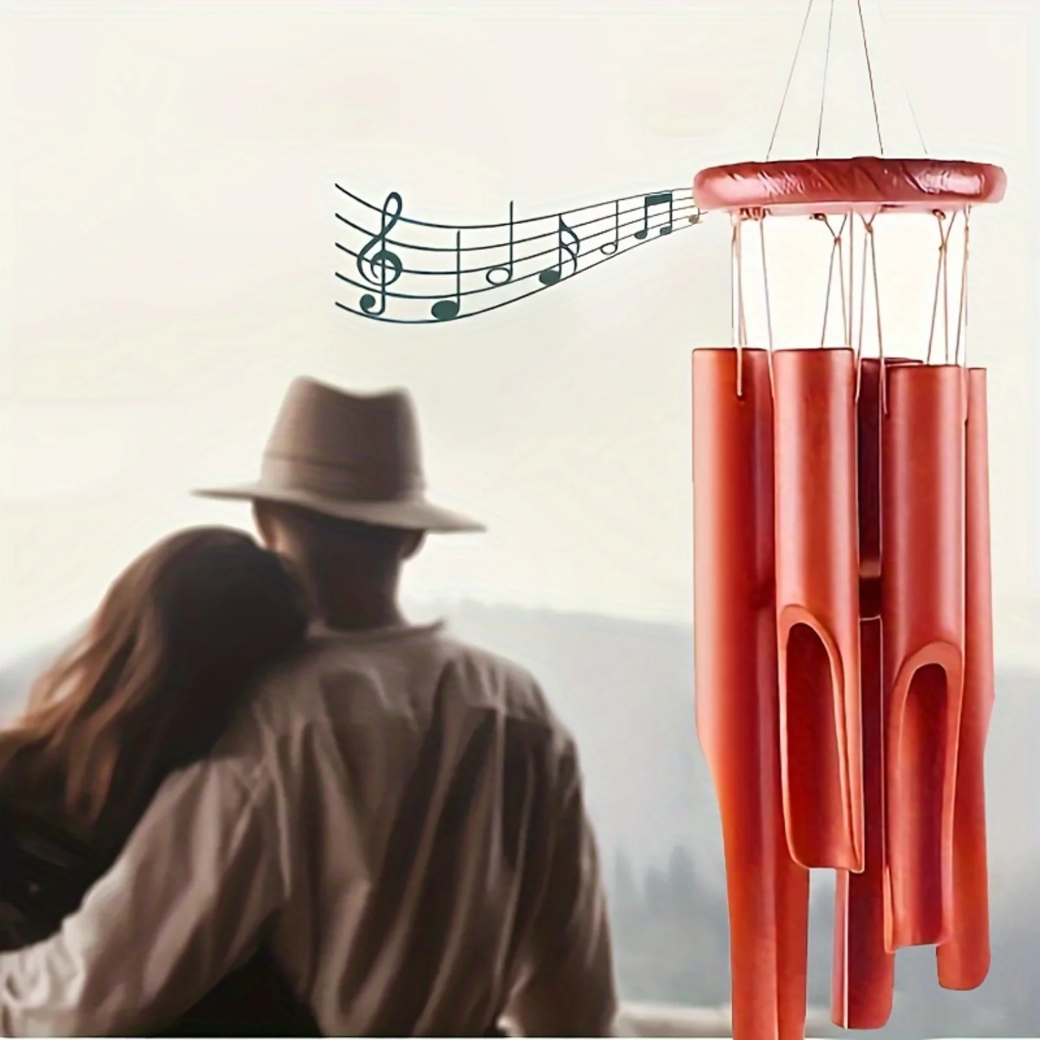 Бамбуковые колокольчики для улицы 6 трубок ручной работы расслабляющий