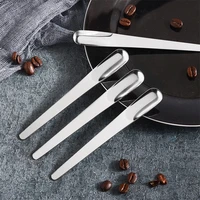 coffee spoon stainless steel flat spoon for dessert small coffee scoop mixer stirring bar spoon kitchen tableware kitchen tool