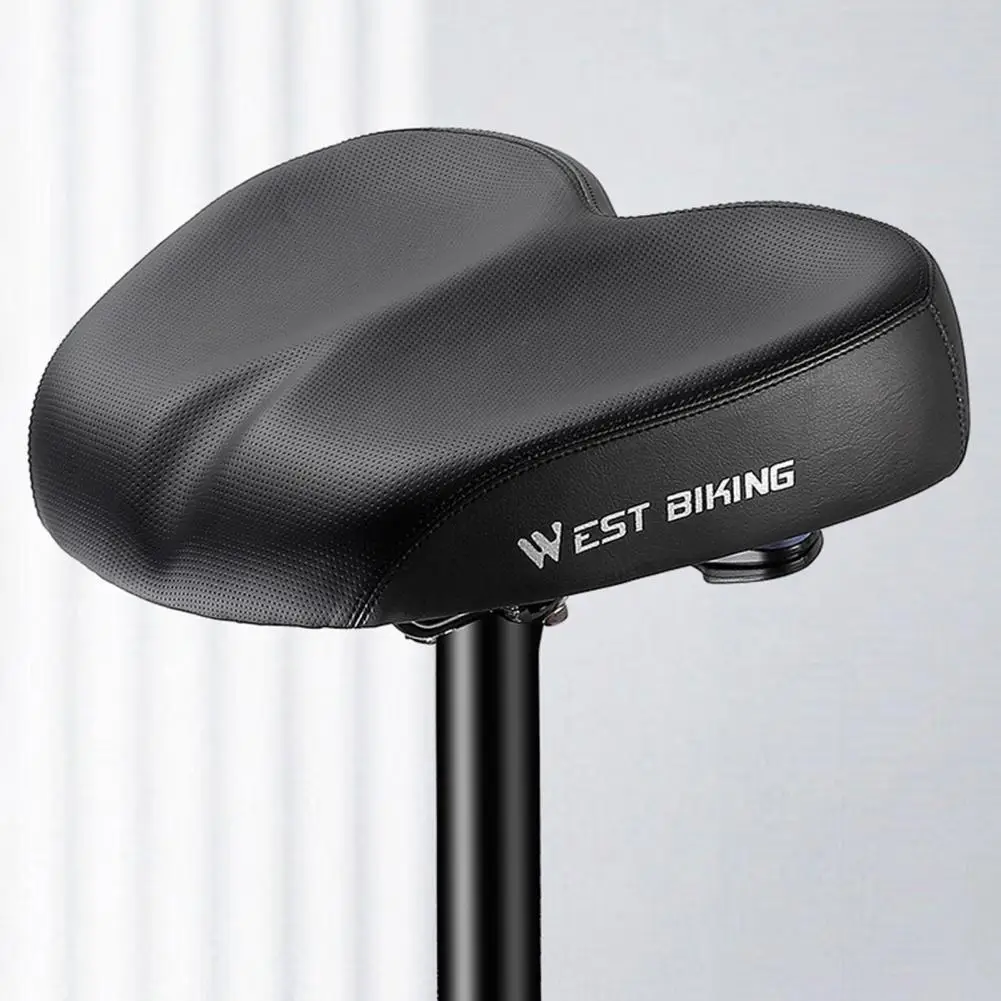

Bicycle Saddle Noseless Bike Cushion Widened Faux Leather Shock Absorption Bike Seat for Cycling Bicycle Parts