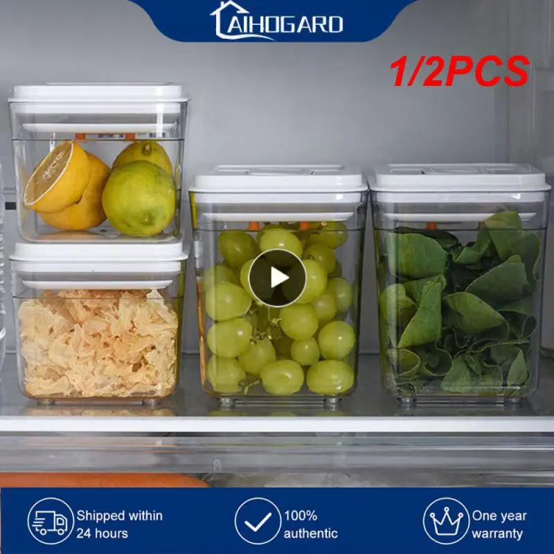 

1/2PCS Washing Powder Bucket Large Capacity Press Type Food Storage Bucket Kitchen Sealed Jar Milk Powder Storage Bucket Keep