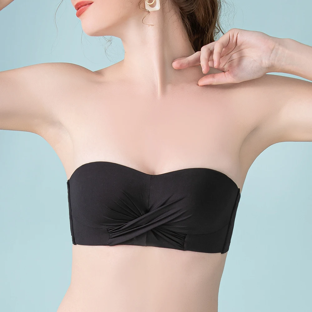 Strapless Bra Push Up Wedding Bralette Seamless Sexy Women Underwear Wirefree Tube Tops Boneless Bandeau Bras Female Lingerie