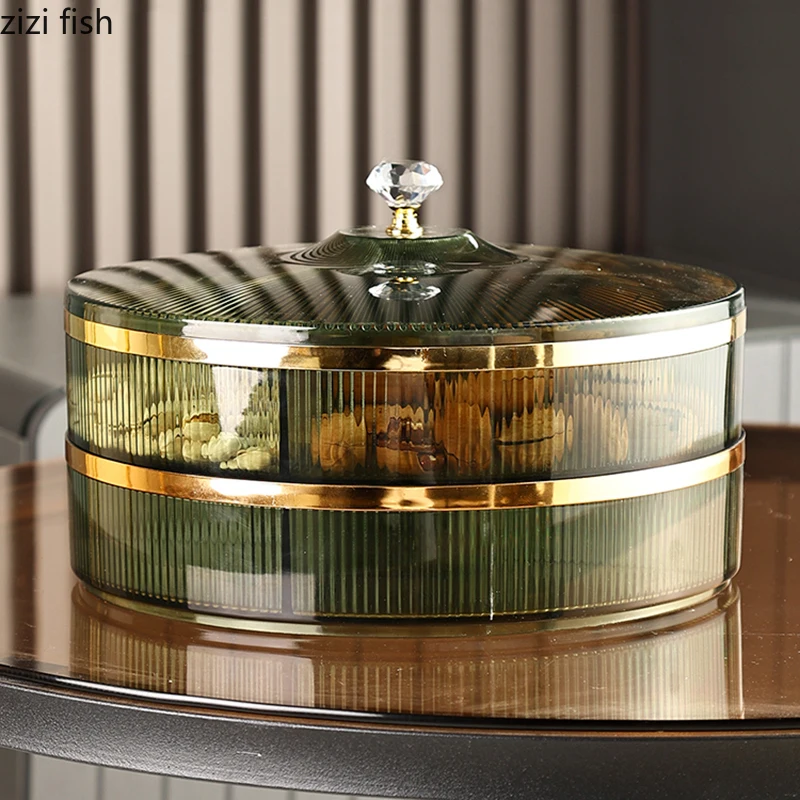 Креативный женский круглый контейнер для закусок коробка хранения сушеных