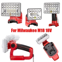 newest for milwaukee m18 18v li ion battery portable led lamp indoor outdoors work light high quality with usb outdoor lighting