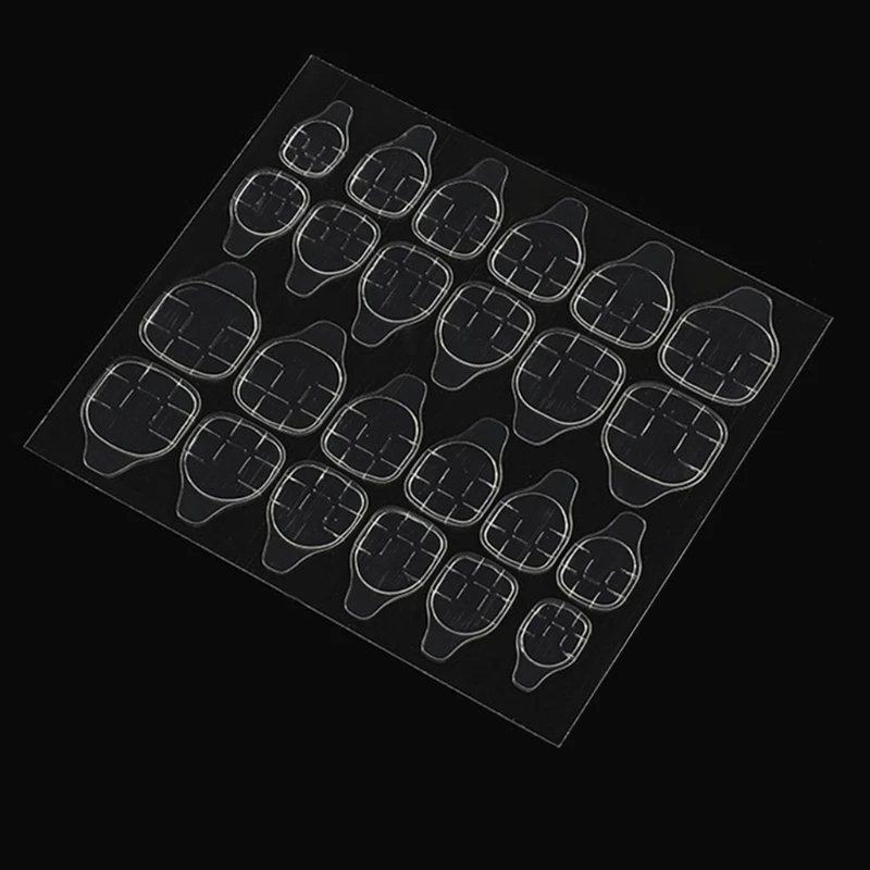 

10 Sheets Jelly Double Sided Adhesive Tabs Nail Glue Sticker False Nail Tips