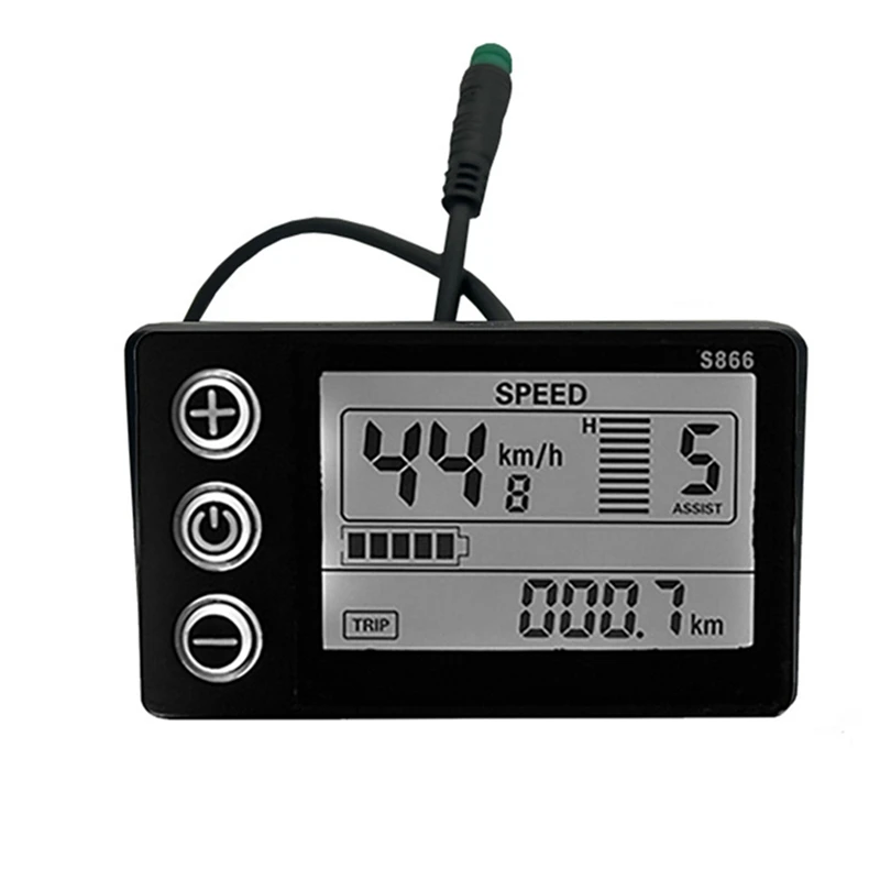 

Electric Bicycle Display 24V/36V/48V Waterproof LCD Display S866 Controller Panel Dashboard For Electric Bicycle E-Bike