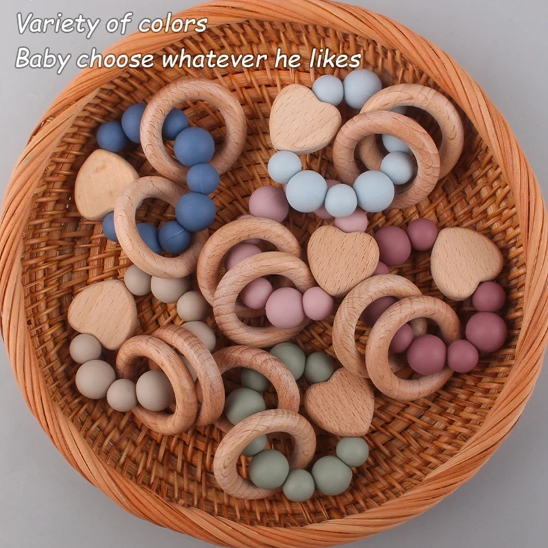 

Силиконовые прорезыватели, жевательные бусины, держатель для соски, молярная игрушка, очищается теплой водой